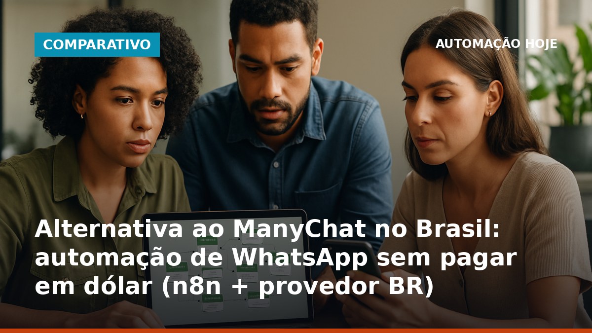 Alternativa ao ManyChat no Brasil para automação de WhatsApp sem pagar em dólar