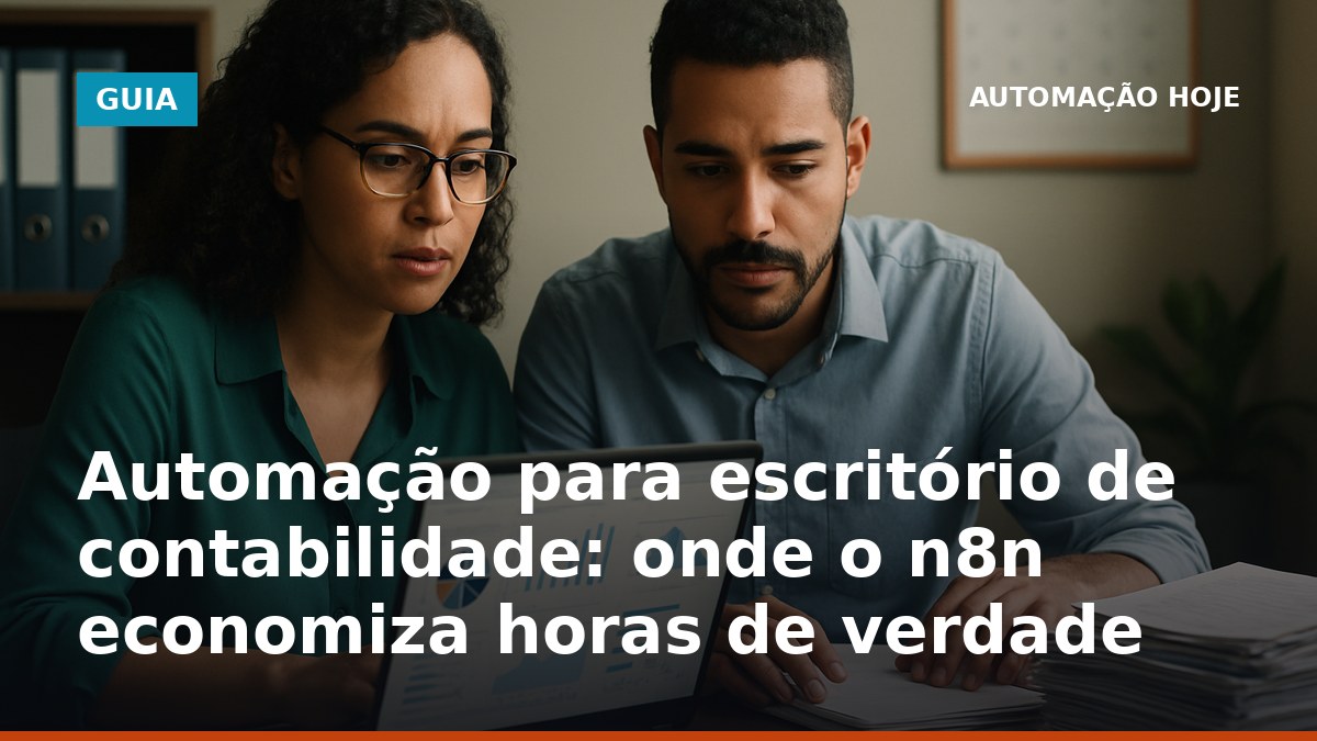 Automação para escritório de contabilidade com n8n economizando horas ao organizar documentos por cliente