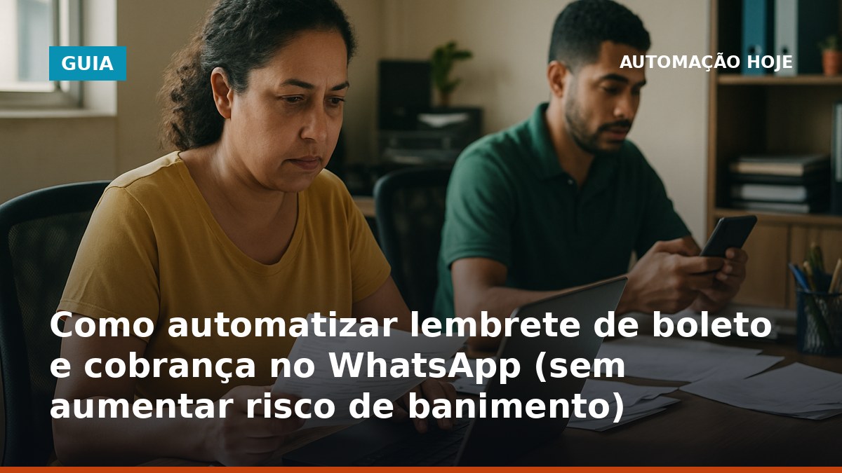 Como automatizar lembrete de boleto e cobrança no WhatsApp sem banimento