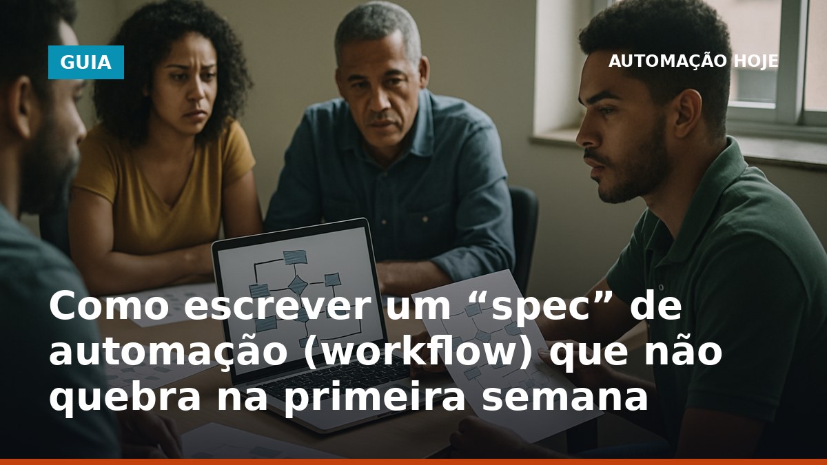 Como escrever um spec de automação de workflow para n8n, Make ou Zapier