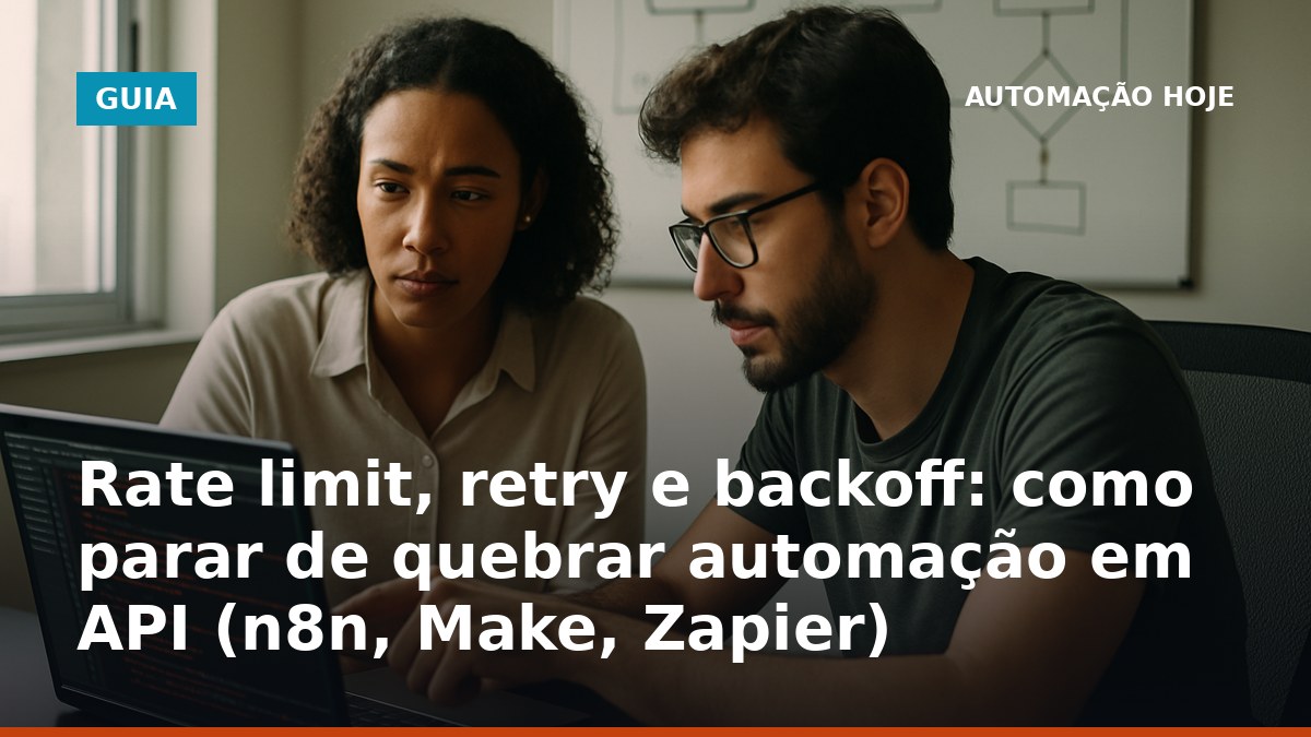 Guia de rate limit, retry e backoff para automações em APIs (n8n, Make e Zapier)