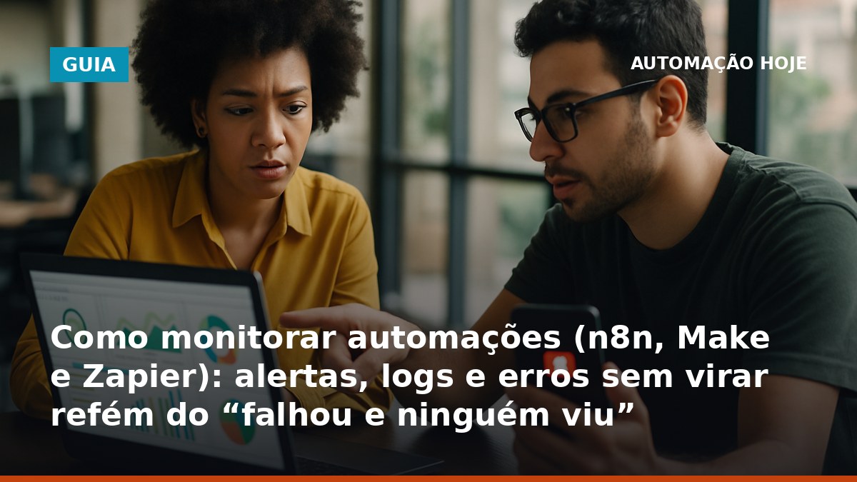 Como monitorar automações no n8n, Make e Zapier com alertas e logs