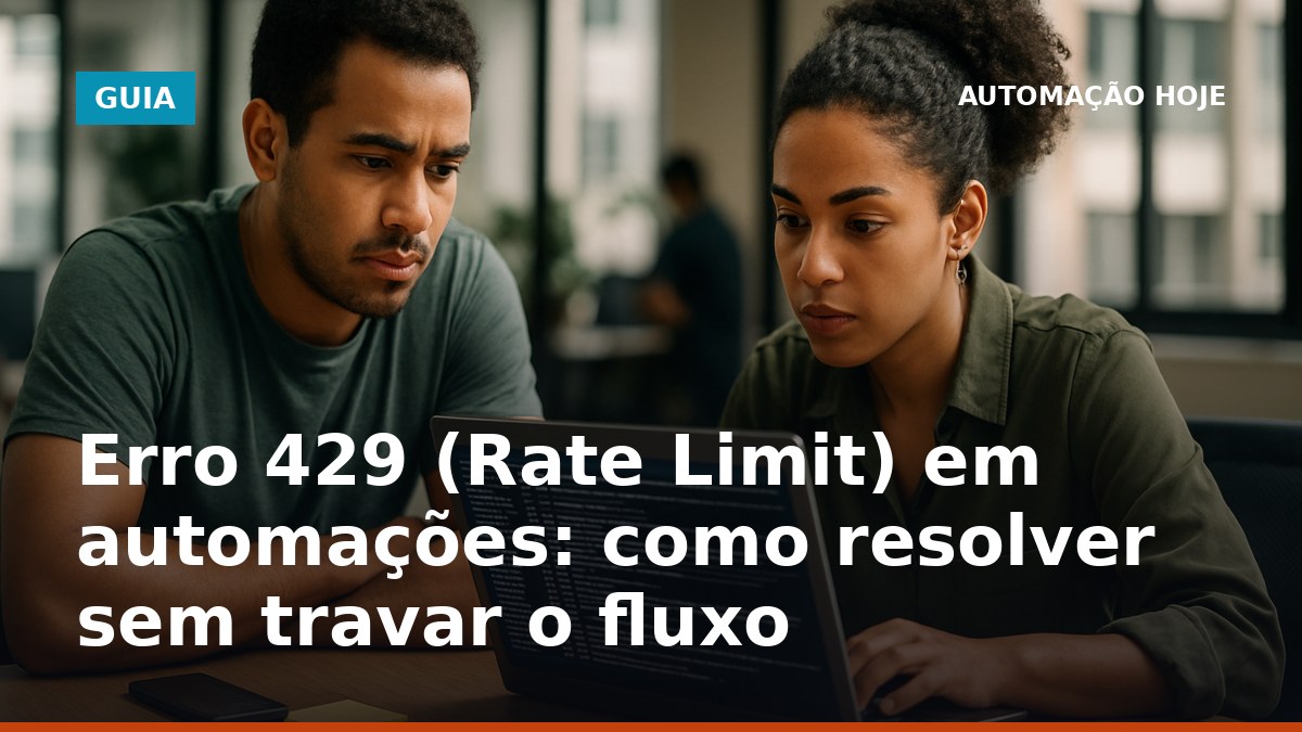 Como resolver erro 429 (rate limit) em automações com API sem quebrar o fluxo