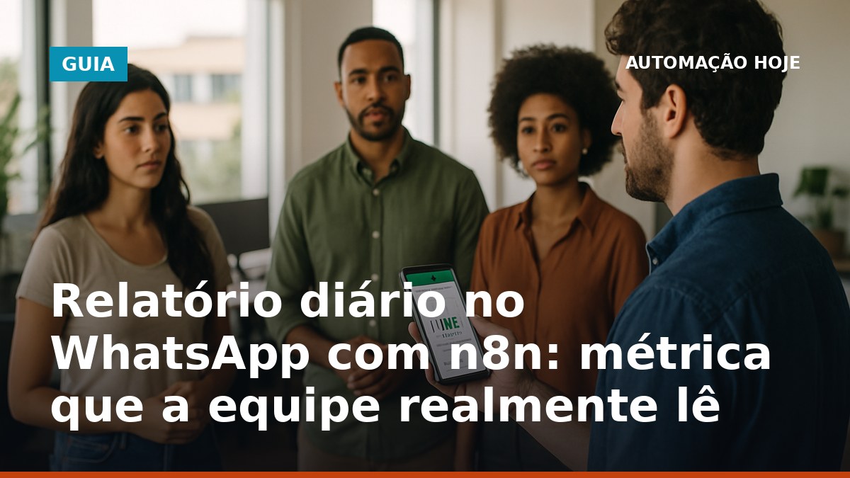 Relatório diário no WhatsApp com n8n enviado às 8h com métricas que a equipe lê