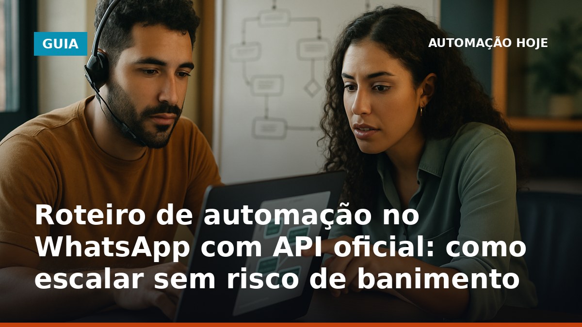 Roteiro de automação no WhatsApp com API oficial para escalar sem banimento